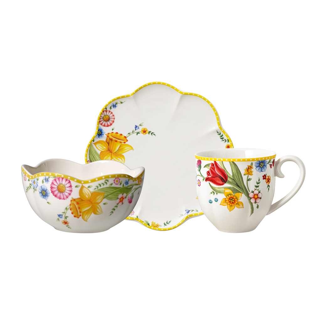 Villeroy und Boch Frühstücks-Set für 2, 6tlg. - Maße: H: 0 cm / Ser.: Spring Awakening
