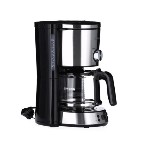 Severin Filterkaffeemaschine mit Timer "TYPE Switch", ca. 1000 W, bis 10 Tassen, AromaSwitch, beidseitige Wasserstandsanzeige