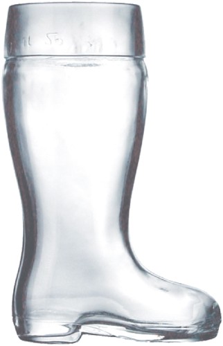 Bierstiefel Preßglas 125cl 1l /-/ Stölzle-Oberglas