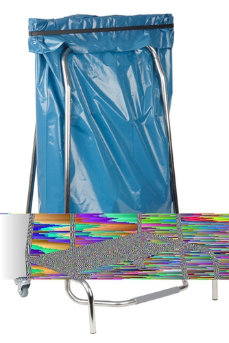 Tret-Beutelhalter 59 x 43 cm, H: 96 cm Edelstahl geeignet für Müllbeutel bis 120 Liter bzw. 110 x 70 cm Müllbeutelfixierung