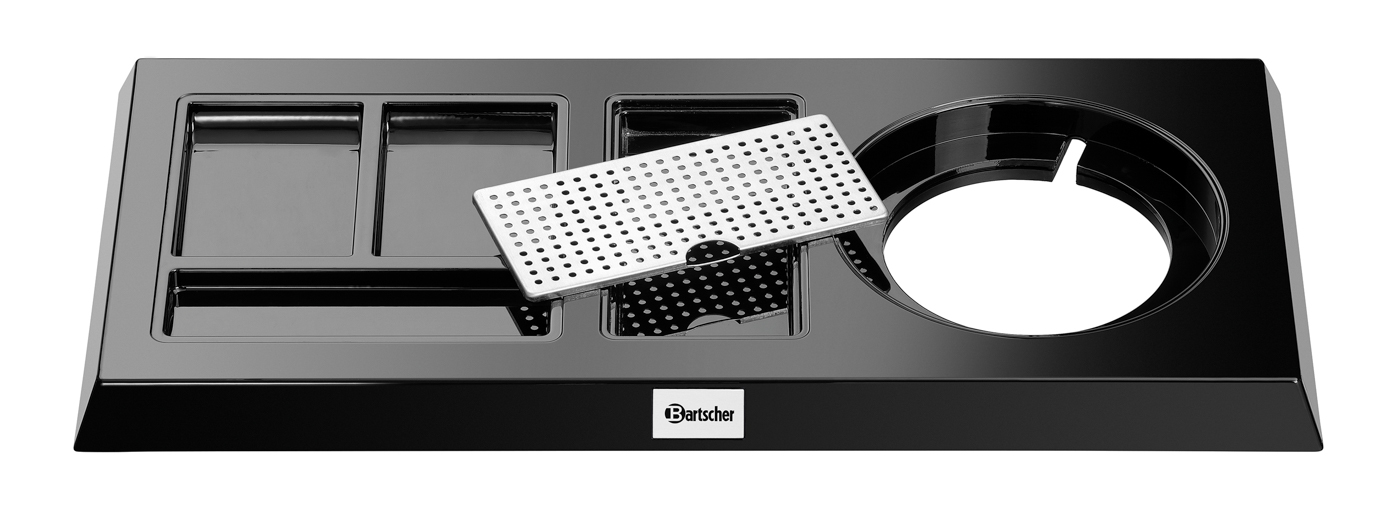 Bartscher Teestation 1145SH | Farbe: Schwarz,Glänzend | Maße: 46,5 x 22,5 x 3,0 cm. Gewicht:0,91 kg