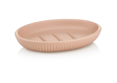 Kela Seifenschale Adele aus Keramik, wolkenrosa, ca. 135mm x 95mm x 20mm (L x B x H)