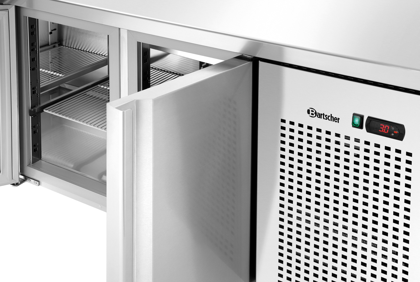 Bartscher Kühltisch T3 | Temperaturbereich bis: 10 °C | Maße: 179,2 x 70 x 850 cm. Gewicht: 111 kg