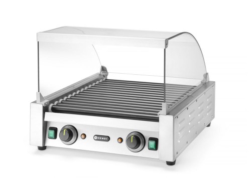 Glasabdeckung für Rollengrill, HENDI, Für Rollengrill - 7 Rollen (268506), 470x325x(H)240mm