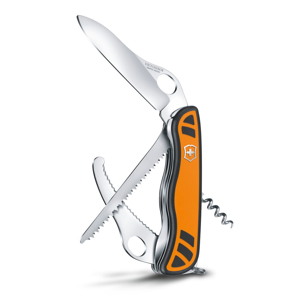 Victorinox Hunter XT One Hand, 111mm, orange/schwarz 2K, in Blister