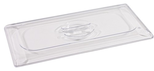 Passende Deckel aus Polycarbonat zu Eisbehälter 7020, flache Form für Eisvitrinen, aus Edelstahl 18/10, seidenmatt poliert, schwere