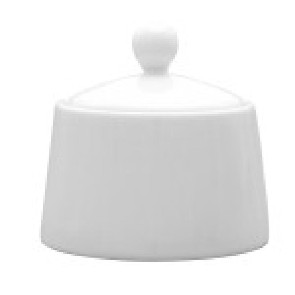 Zuckerdose ISTA von caterado, aus weißem Porzellan, inkl. Deckel.