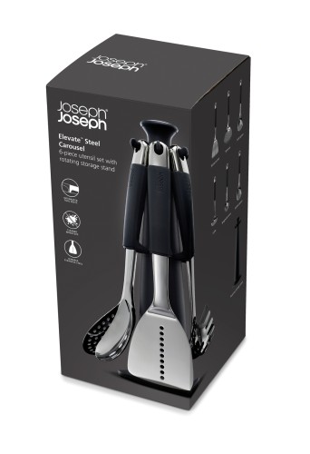 Joseph Joseph Elevate Steel Carousel - 6-teiliges Küchenhelfer-Set inkl. Karussell