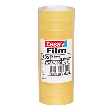 tesa® Klebefilm standard 15 mm x 33 m (B x L) einseitig klebend ohne Lösungsmittel Polypropylen transparent, 10 St./Pack.