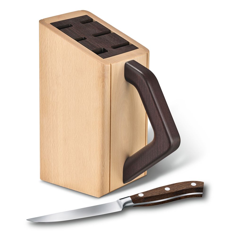 Victorinox Messerblock, Schlitzeinsatz, leer, Buchenholz