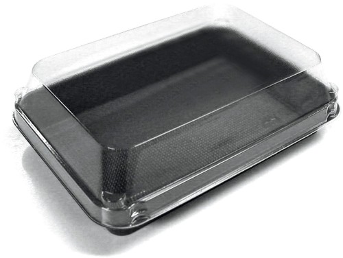 Duni Lunchbox 185 x 134 x 54 mm Schwarz ungeteilt, 200 Stk/Krt (1 x 200 Stk)