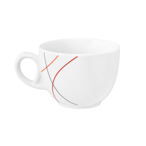 Seltmann Obere zur Kaffeetasse 0,22 l Tulpe, rund, Form: Community, Dekor: 57402 Red Line, hohe Kantenschlagfestigkeit, Made in Germany