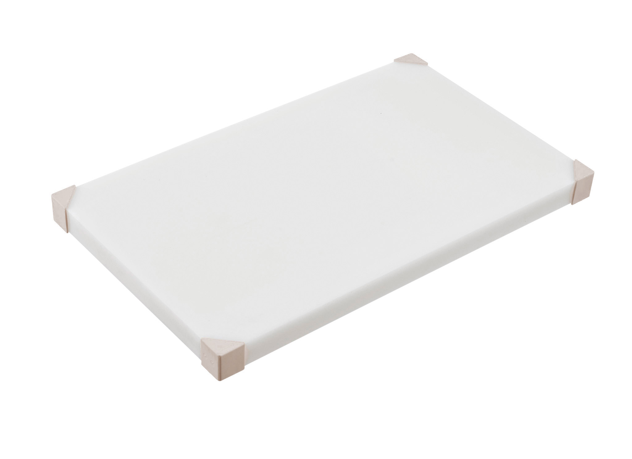 ARAVEN Schneidebrett rutschfest mit den Abmessungen 604x404x24mm, weiß