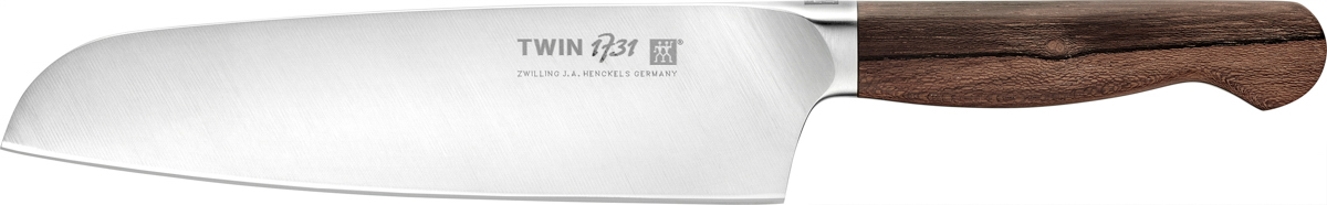 Santokumesser, 18 cm, Braun, Ziricote, Serie: TWIN 1731. Marke: ZWILLING