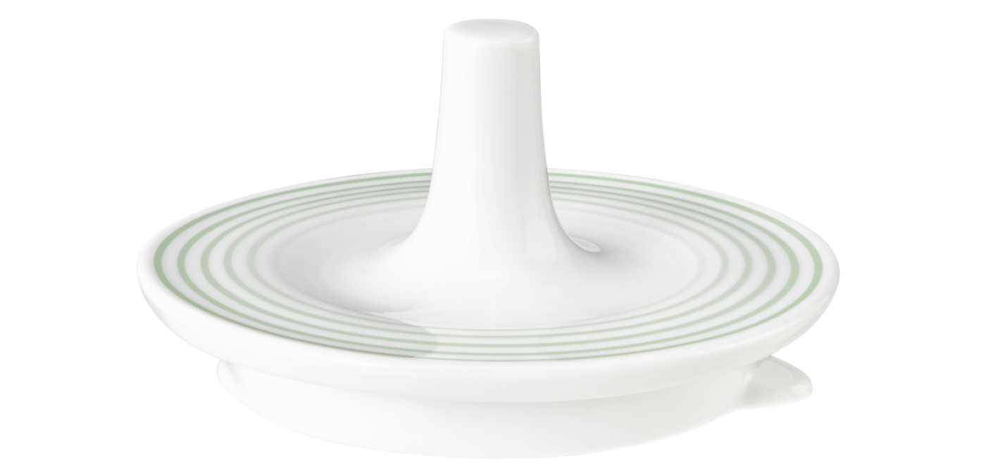 Seltmann Deckel zur Kaffeekanne 0,40 l, Form: Blues, Dekor: 57720 Salbeigrün