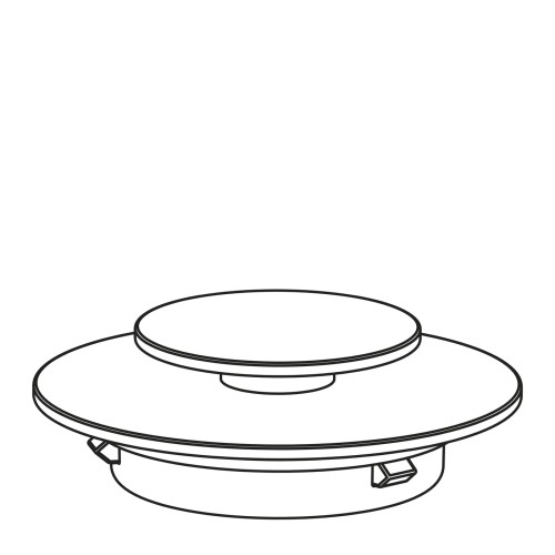 Emma Deckel für x-210-1, Wasserkocher grau, Maße: 102 x 102 x 34 mm