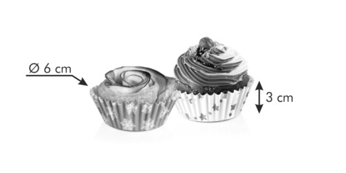 Muffin-Körbchen DELÍCIA ø 6 cm, 60 St., Wintermotive