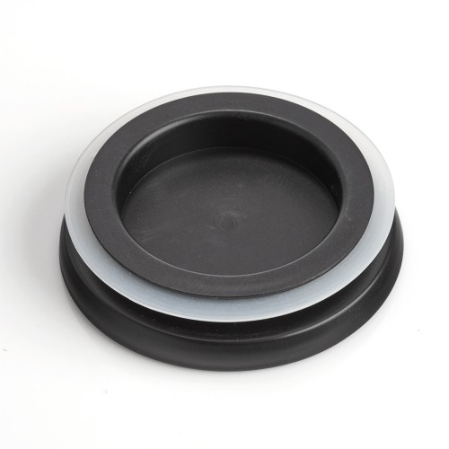 Vorratsglas m. Kunststoffdeckel, 950 ml, schwarz. Ø: 103 mm. Höhe: 186 mm.