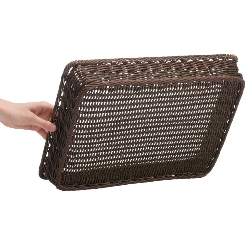 Westmark Korb rechteckig mit Metallrahmen, 40 x 30 x 7 cm, braun