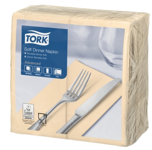 Tork Soft Dinnerserviette Sand Advanced Sand