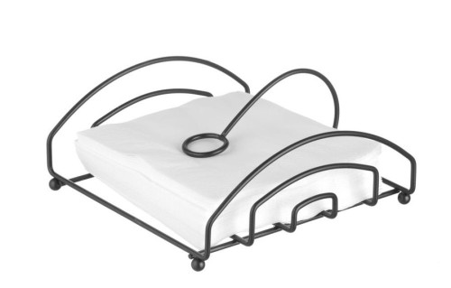 Serviettenhalter, schwarz, 200x200 mm