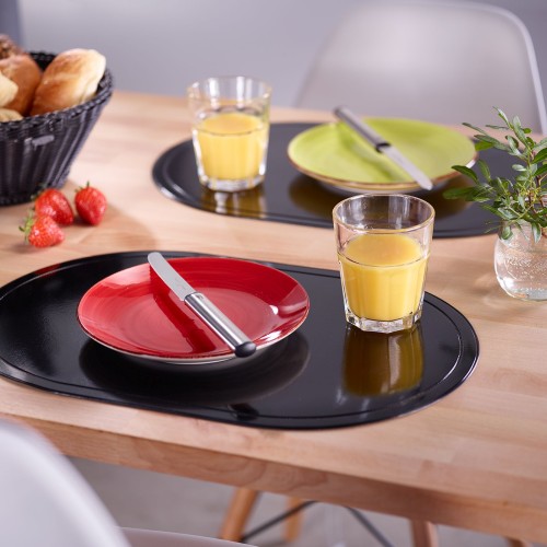 Westmark Tischset »Fun« oval, 45,5 x 29 cm, schwarz