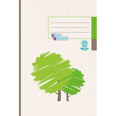 König  Ebhardt Kladde DIN A5 kariert Grüner Baum weiß 96 Bl.