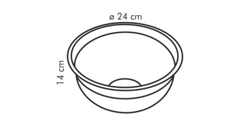 Schüssel DELÍCIA, rostfrei, ø 24 cm, 5.0 l