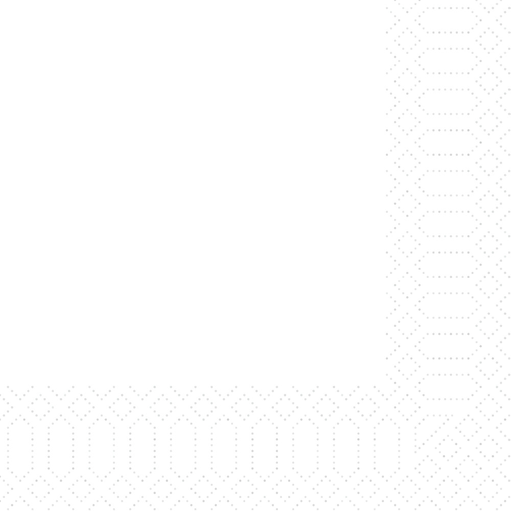 Zelltuch-Serviette 33x33, 3 Lagig 250 Stück mit 1/4 Falz, Farbe: weiss