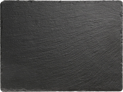 Naturschieferplatte 26,5 x 20,5 cm Materialstärke 6-9 mm möbelschonende Füßchen gebrochene Kanten glänzende, versiegelte