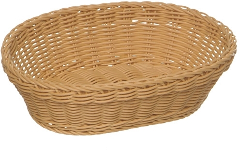 Korb, oval 32 x 23 cm, H: 7 cm Polypropylen, hellbeige -PROFI LINE- spülmaschinengeeignet bruchsicher stapelbar