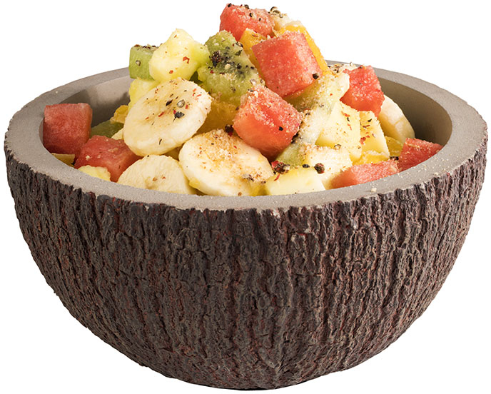 Schale -COCONUT- Ø 18 cm, H: 9,5 cm Beton, 1 Liter mit möbelschonender Unterseite nicht spülmaschinengeeignet zerbrechlich