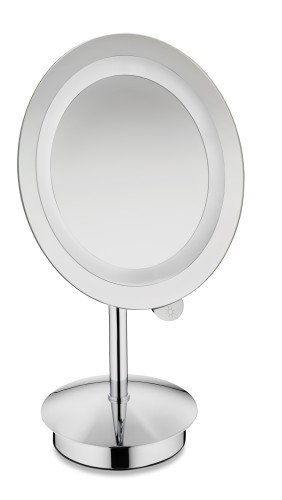 KELA Standspiegel Elisa Messing verchromt 38,0cm 23,0cmØ