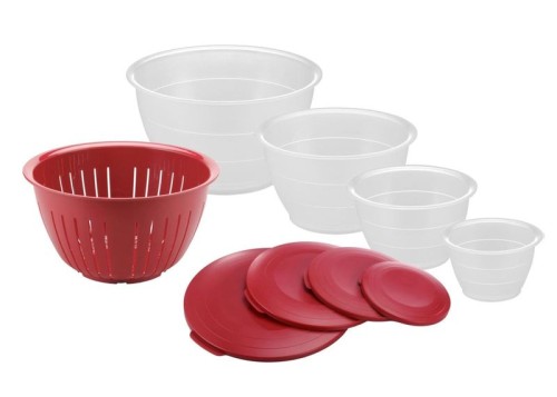 9-teiliges Schüssel set Olympia, Farbe: rot Maß: 263 x 255 x 147 mm