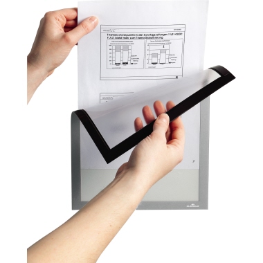 DURABLE Magnetrahmen DURAFRAME® MAGNETIC DIN A4 Folie silber metallic 5 St./Pack.