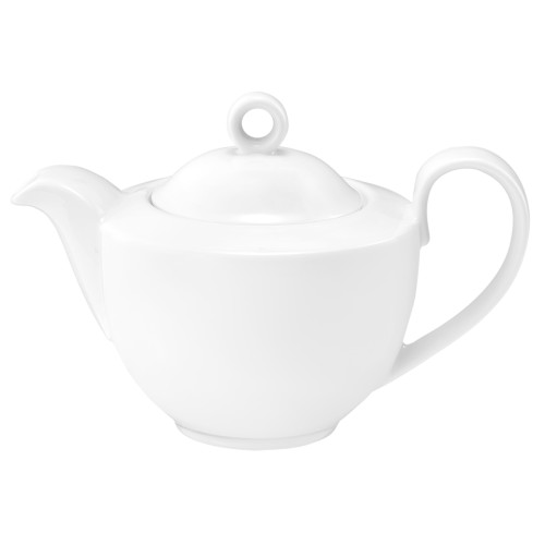 Seltmann Teekanne 1 0,55 l, rund, Form: Community, Dekor: 57402 Red Line, hohe Kantenschlagfestigkeit, Made in Germany