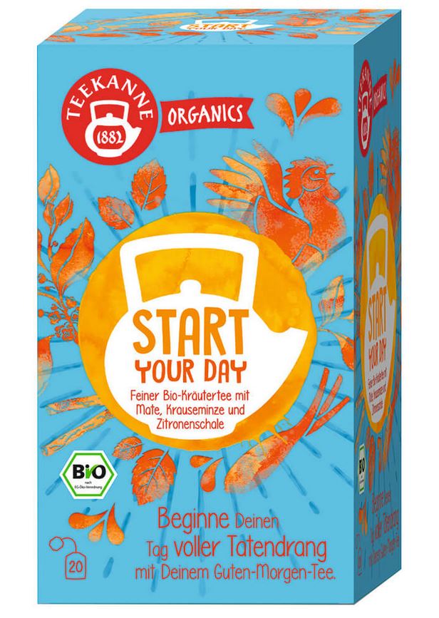 Teekanne Organics Start Your Day, Inhalt: 20 Beutel - Glasportion.
