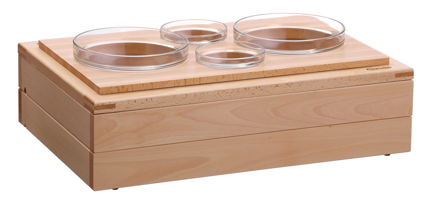 Bartscher Buffet-System Set GLS4 | Set bestehend aus: 2 Glasschalen, Ø 12 cm, Inhalt: 0,3 Liter | Maße: 58 x 40,5 x 198 cm. Gewicht: 7,8 kg