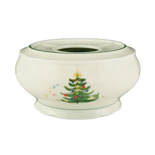 Seltmann Stövchen, Form: Marieluise, Glasur: elfenbein, Dekor: 43607 Weihnachten