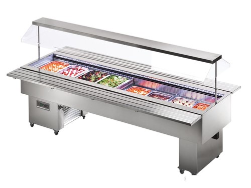 Nordcap Salatbar ISOLA 8 M INOX UM, für GN 1/1, steckerfertig, Umluftkühlung