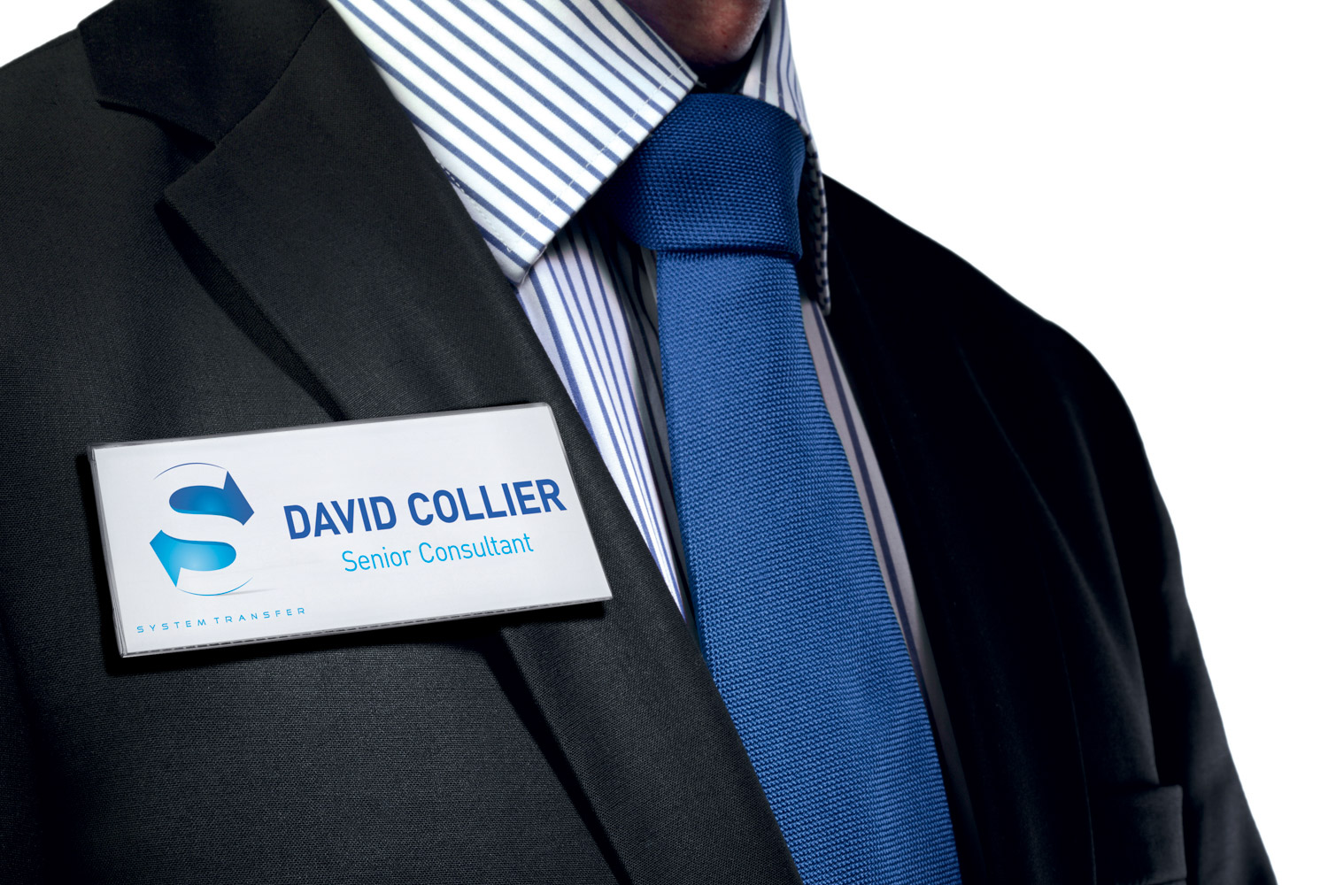 Durable Namensschilder-Set mit Kombiklemme Maße: 46mm x 105mm , transparent