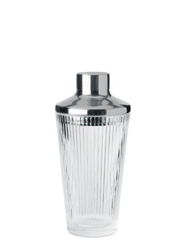 Pilastro Cocktail Shaker clear - Maße: 9,5 x 9,5 x 20,5 cm - von Stelton