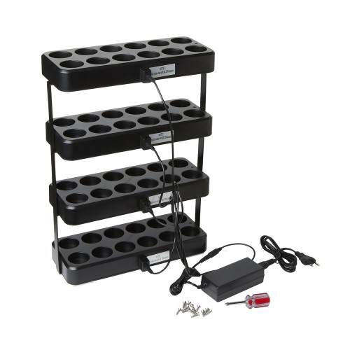 DUNI LED-Stapelstation für 4 Sets à 12 305 x 124 x 430mm, schwarz