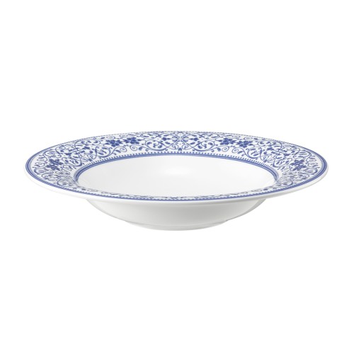 Seltmann Gourmetteller rund 27 cm, rund, Form: Savoy, Dekor: 57513 Grand Blue, hohe Kantenschlagfestigkeit, Made in Germany