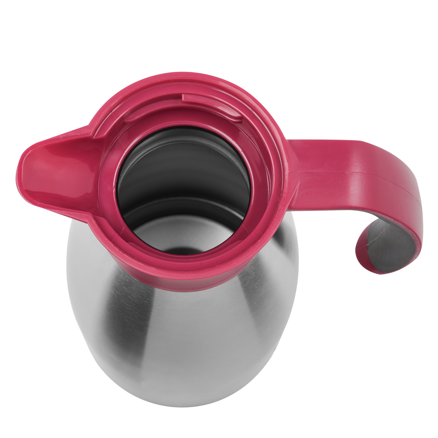 Emsa Soft Grip Isolierkanne Quick Tip, 1,5 L Edelstahl/Himbeer
