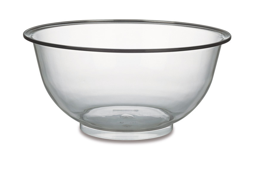 ARAVEN Schüssel aus Polycarbonat mit 325mm Durchmesser und 7 Liter Füllvermögen, durchsichtig