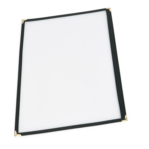 Speisekartenmappe. 1 Blatt. PVC. mit schwarzem Rand, DIN A4 Format, transparente