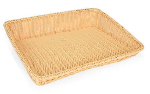 Buffetkorb. Polypropylen. Rand mit Edelstahldrahtverstärkung. Höhe 5/12 cm.