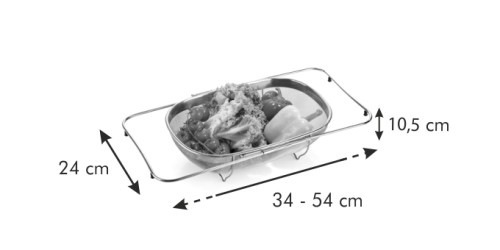 Verstellbarer Korb zum Abtropfen GrandCHEF 34x24 cm