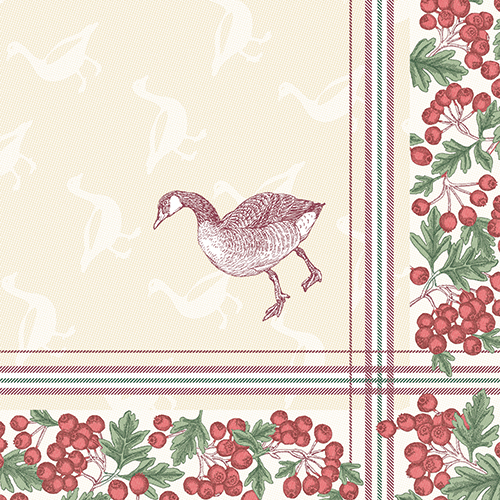 50 Servietten "ROYAL Collection" 1/4-Falz 40 cm x 40 cm "Goose" von PAPSTAR